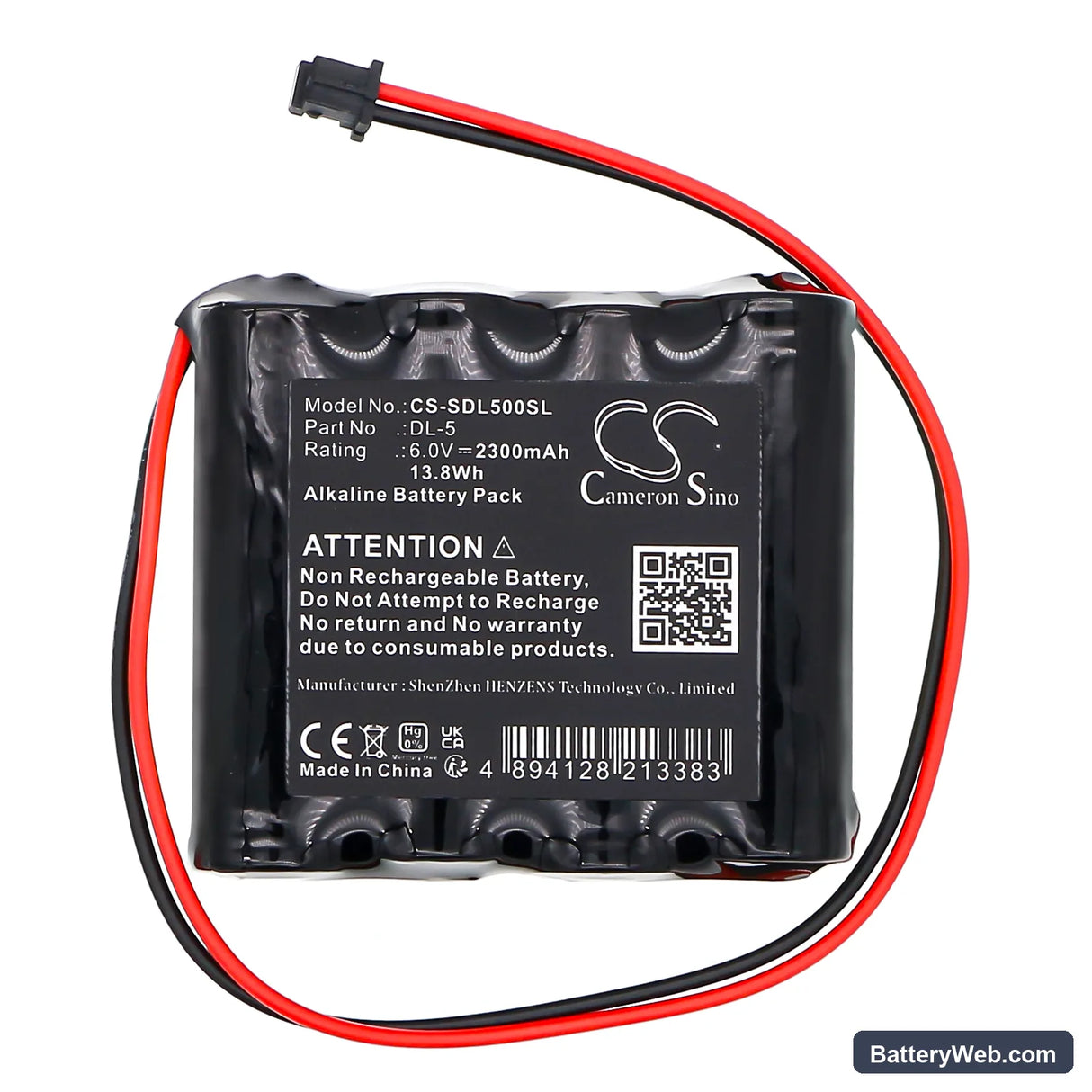KeyLock F 7400-12 Replacement Battery, 6V, 2300mAh, Alkaline 3