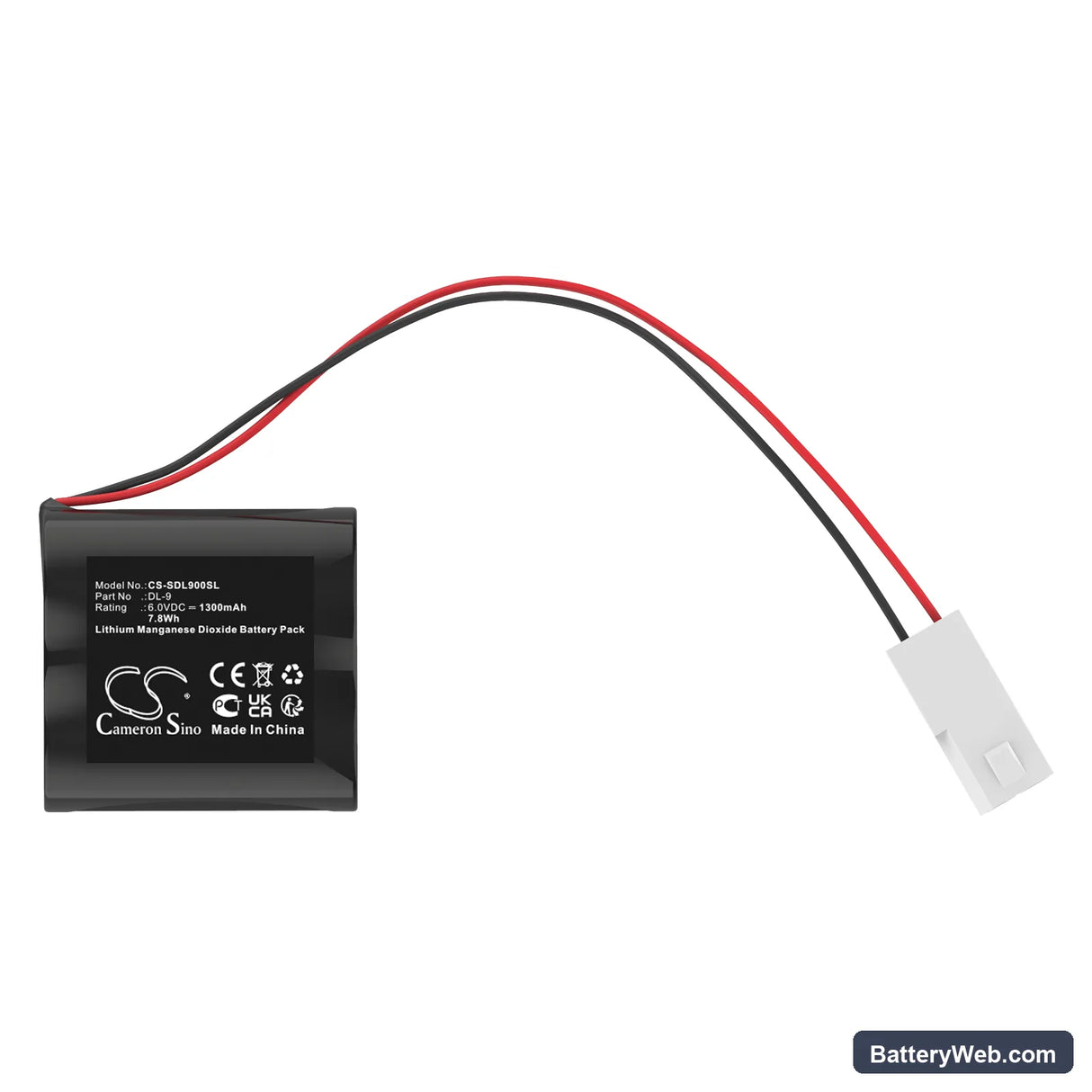 Saflok 20280 Replacement Battery, 6V, 1300mAh, Li-MnO2 5