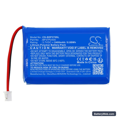Dogtra Pathfinder Replacement Battery, 3.7V, 2400mAh, Li-Polymer 3