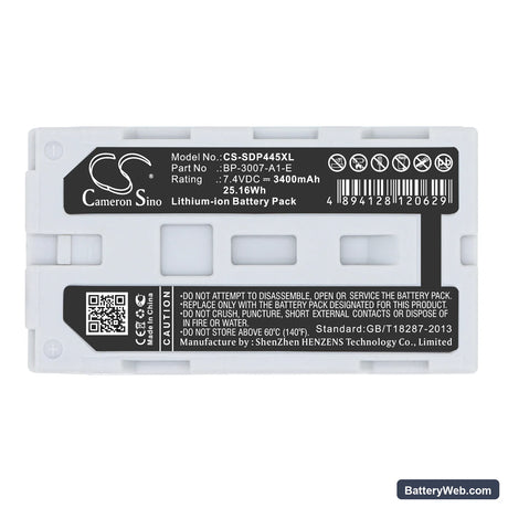 Seiko DPU-3445 Replacement Battery, 7.4V, 3400mAh, Li-ion 5