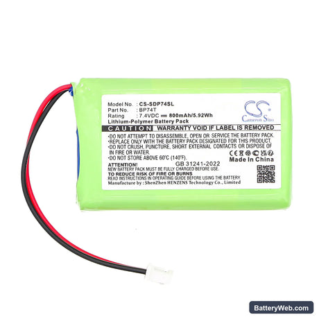 Dogtra Transmitter 2500T Replacement Battery, 7.4V, 800mAh, Li-Polymer 3