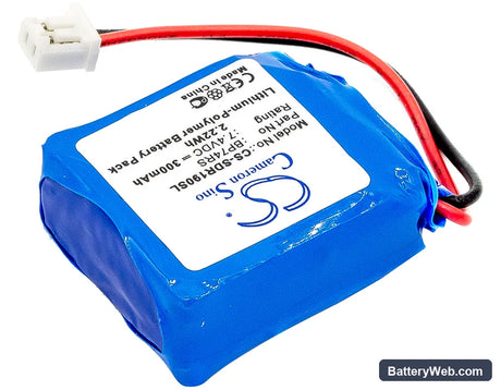 Dogtra 1900S Receiver Replacement Battery, 7.4V, 300mAh, Li-Polymer 2