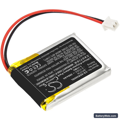 Dogtra 280C Receiver Replacement Battery, 3.7V, 300mAh, Li-Polymer 2