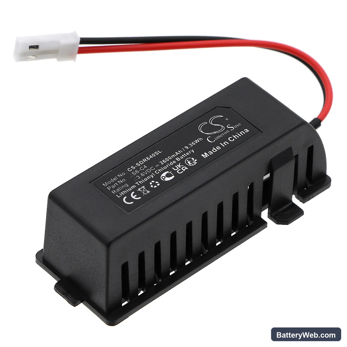 Inovance Motor Absolute encoder Replacement Battery, 3.6V, 2600mAh, Li-SOCl2 1