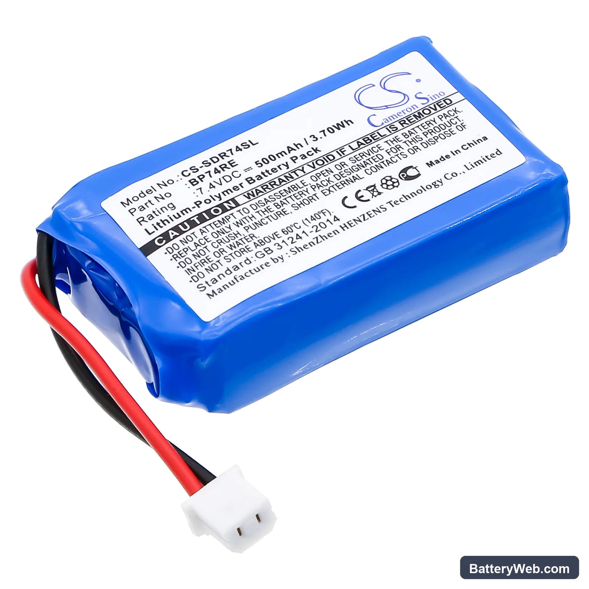 Dogtra EDGE remote dog training Collar Replacement Battery, 7.4V, 500mAh, Li-Polymer 1