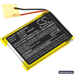 SanDisk Sansa Clip Sport Replacement Battery, 3.7V, 220mAh, Li-Polymer 1