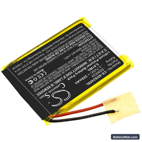 SanDisk Sansa Clip Sport Replacement Battery, 3.7V, 220mAh, Li-Polymer 2