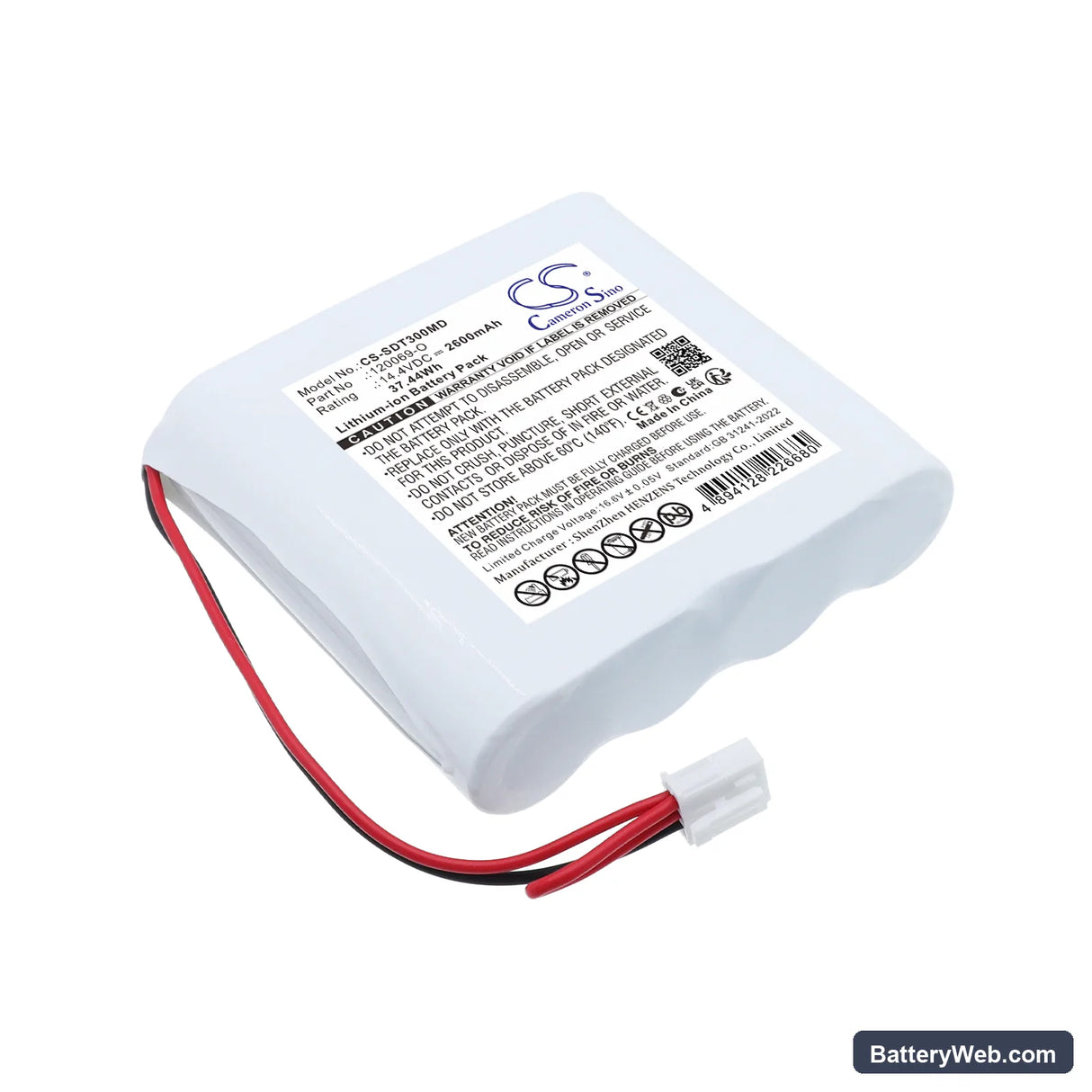 Spengler DTS 3000 Replacement Battery, 14.4V, 2600mAh, Li-ion 1