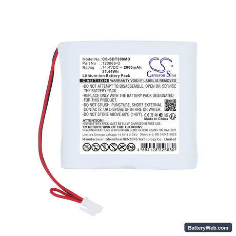 Spengler DTS 3000 Replacement Battery, 14.4V, 2600mAh, Li-ion 3