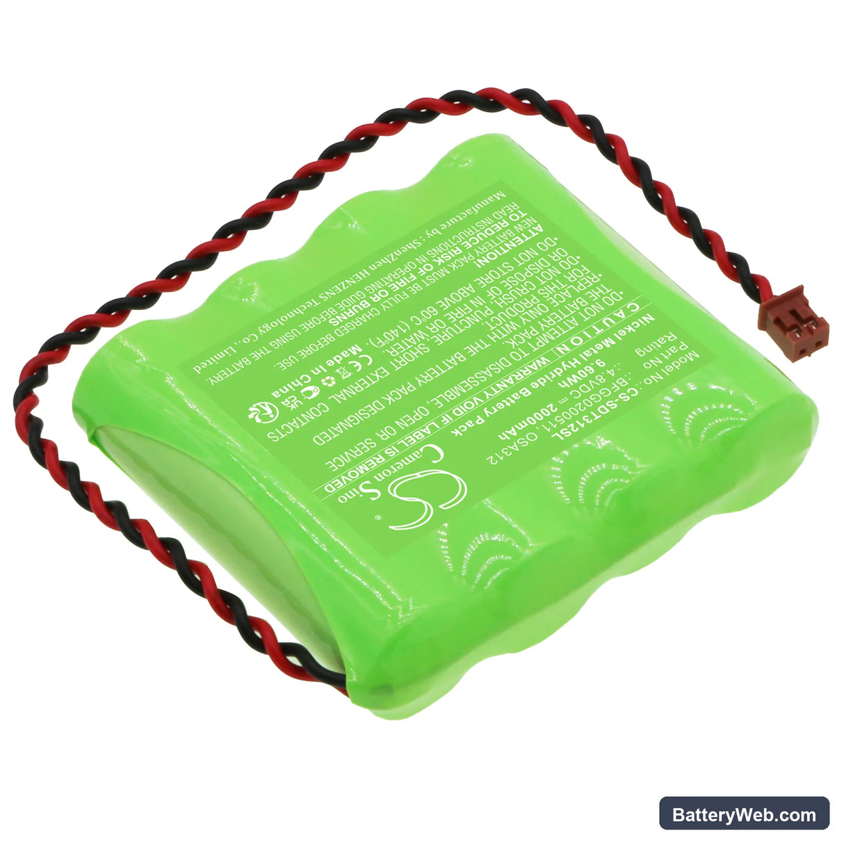 Shimpo FGE-X Replacement Battery, 4.8V, 2000mAh, Ni-MH 2