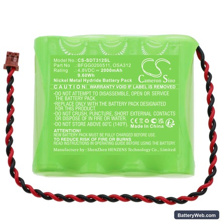 Shimpo FGE-X Replacement Battery, 4.8V, 2000mAh, Ni-MH 3