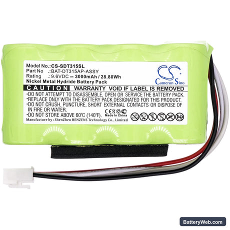 Shimpo DT-315A Replacement Battery, 9.6V, 3000mAh, Ni-MH 3