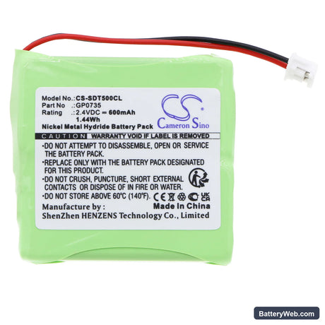 Audioline SLIM DECT 500 Replacement Battery, 2.4V, 600mAh, Ni-MH 3