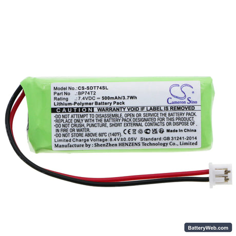 Aetertek AT-211 mini Replacement Battery, 7.4V, 500mAh, Li-Polymer 3