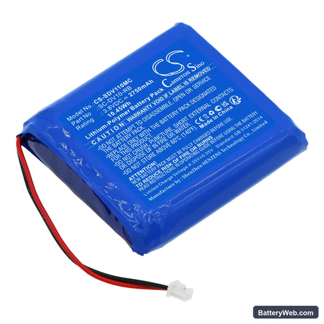 PatrolEyes SC-DV10 Replacement Battery, 3.8V, 2750mAh, Li-Polymer 1