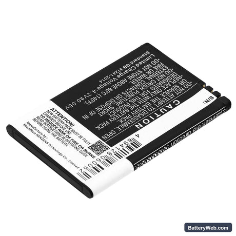 Zoomax Snow Replacement Battery, 3.7V, 1700mAh, Li-ion 4