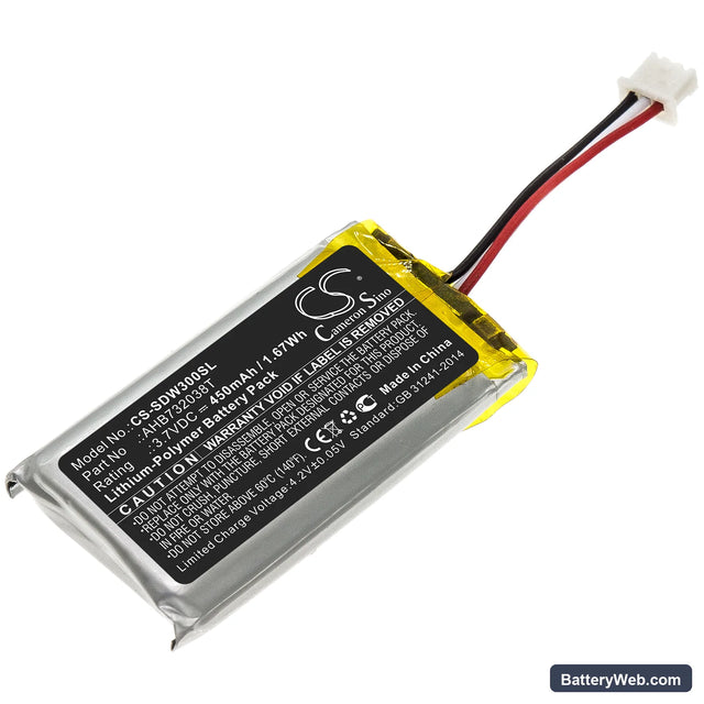 Sennheiser SDW 30 Replacement Battery, 3.7V, 450mAh, Li-Polymer 1