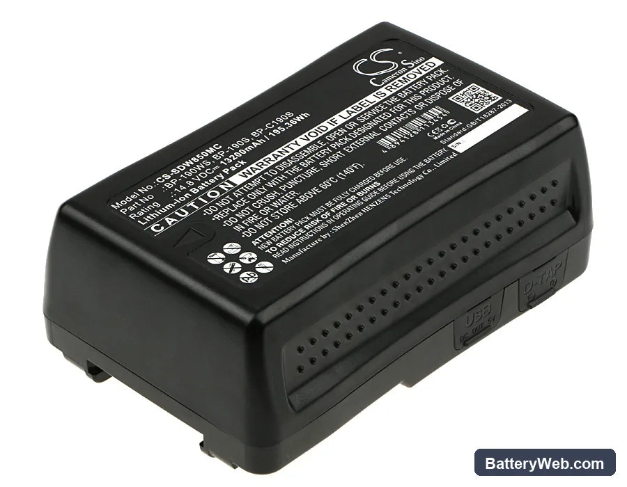 MEGA SPEED HIGH SPEED VIDEO CAMERA Replacement Battery, 14.8V, 13200mAh, Li-ion 1