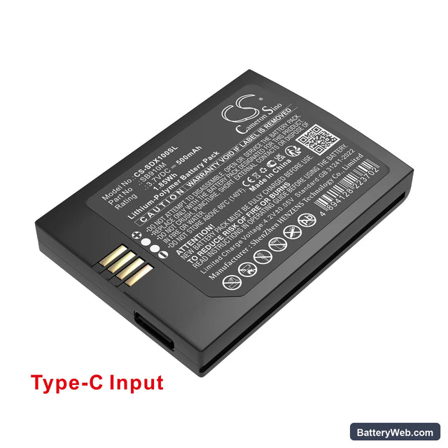 Shure ADX1M Replacement Battery, 3.7V, 500mAh, Li-Polymer 1