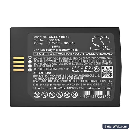 Shure ADX1M Replacement Battery, 3.7V, 500mAh, Li-Polymer 5