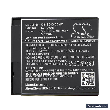 Eken H9 Replacement Battery, 3.7V, 900mAh, Li-ion 5