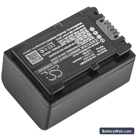 Sony FDR-AX40 Replacement Battery, 7.3V, 900mAh, Li-ion 2