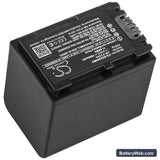 Sony FDR-AX40 Replacement Battery, 7.3V, 1600mAh, Li-ion 2