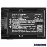 Sony FDR-AX40 Replacement Battery, 7.3V, 1600mAh, Li-ion 5