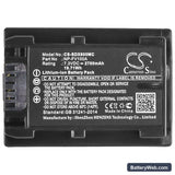 Sony FDR-AX40 Replacement Battery, 7.3V, 2700mAh, Li-ion 5