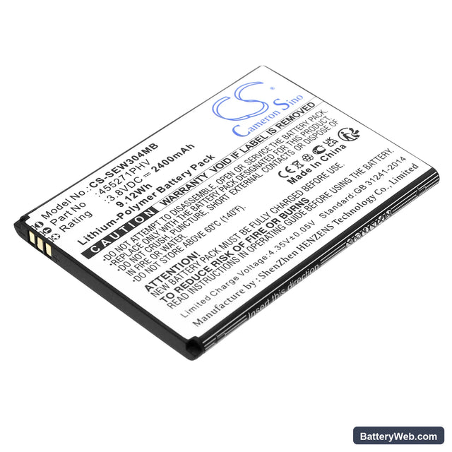Oricom SC875 Replacement Battery, 3.8V, 2400mAh, Li-Polymer 1