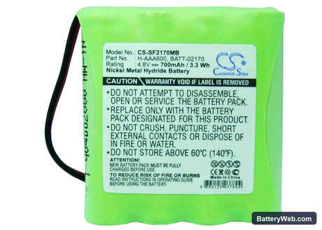Lindam Baby Talk LD78R Replacement Battery, 4.8V, 700mAh, Ni-MH 5