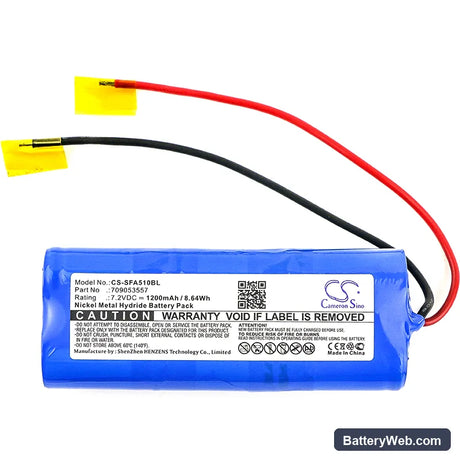 Seik Terra FA5-10 Replacement Battery, 7.2V, 1200mAh, Ni-MH 3