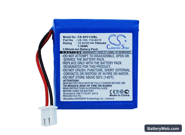 Safescan 135i Replacement Battery, 10.8V, 700mAh, Li-ion 1