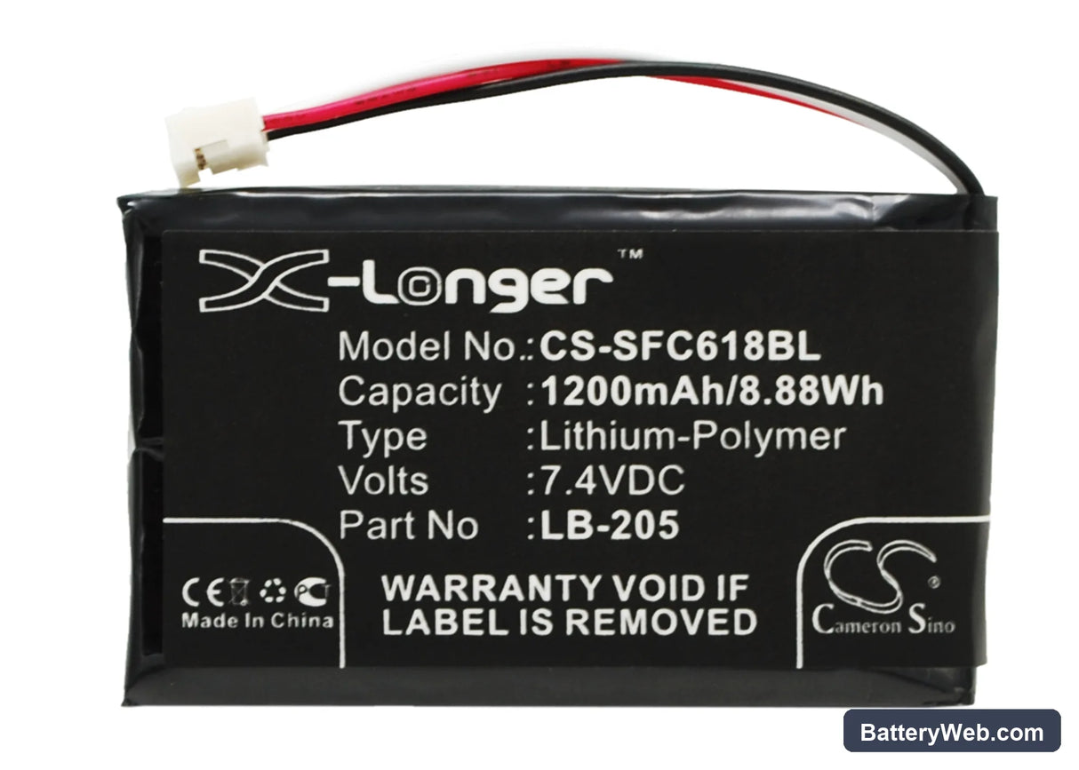 Safescan 6185 Replacement Battery, 7.4V, 1200mAh, Li-Polymer 1
