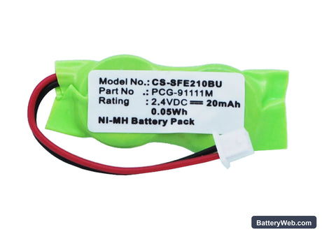 Sony VAIO PCG-GRX3P Replacement Battery, 2.4V, 20mAh, Ni-MH 1