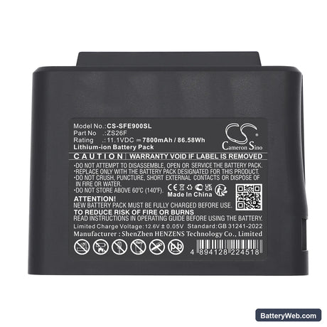 Signalfire AI-7 Optical Fiber Fusion Splicer Replacement Battery, 11.1V, 7800mAh, Li-ion 5