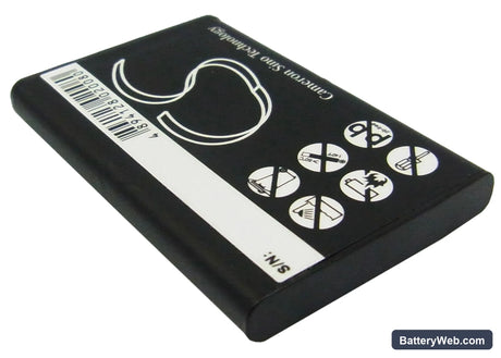 JNC Multimedia SSF-M2 Replacement Battery, 3.7V, 1200mAh, Li-ion 3