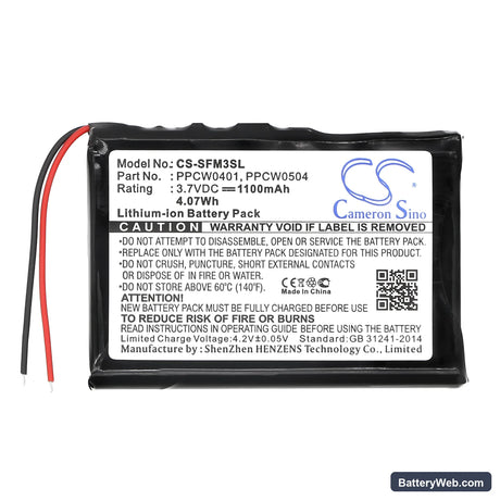 i-Audio X5 20GB Replacement Battery, 3.7V, 1100mAh, Li-ion 3