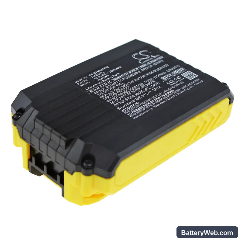 Black & Decker ASD18 Typ 1 Replacement Battery, 18V, 2000mAh, Li-ion 3