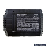 Stanley FMC688L Replacement Battery, 18V, 5000mAh, Li-ion 6