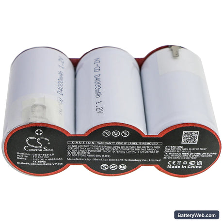 Van Lien 11190013V Replacement Battery, 3.6V, 4000mAh, Ni-CD 3