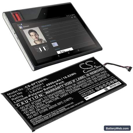 IDEMIA MorphoTablet 2 Replacement Battery, 3.8V, 4900mAh, Li-Polymer 6