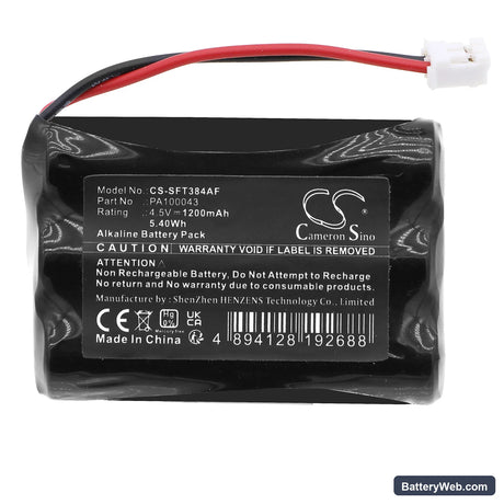 Safe-O-Tronic DS Replacement Battery, 4.5V, 1200mAh, Alkaline 3