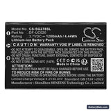 Zycast SG-278 Replacement Battery, 3.7V, 1200mAh, Li-ion 3