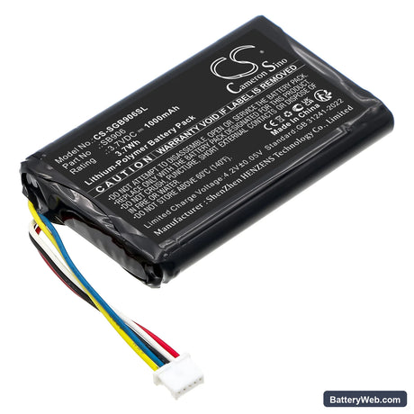 Shure MXW1X Replacement Battery, 3.7V, 1000mAh, Li-Polymer 1