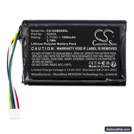 Shure MXW1X Replacement Battery, 3.7V, 1000mAh, Li-Polymer 3