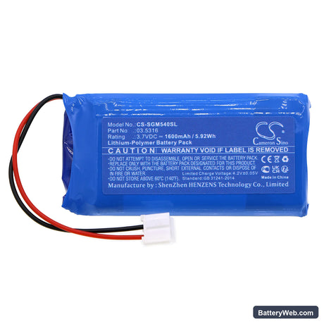 SCANGRIP Midiform Replacement Battery, 3.7V, 1600mAh, Li-Polymer 3