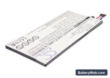 Samsung Galaxy Tab Replacement Battery, 3.7V, 4000mAh, Li-Polymer 2