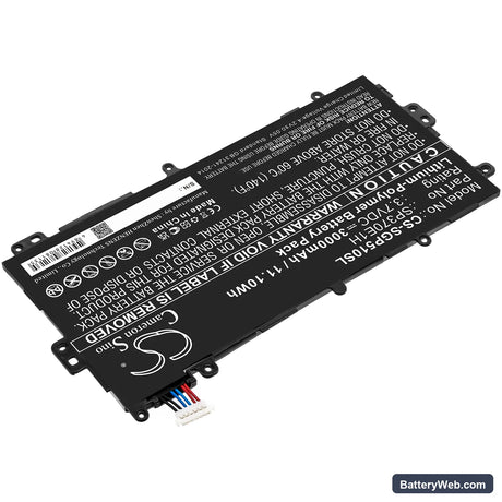 Samsung GT-N5100 Replacement Battery, 3.7V, 3000mAh, Li-Polymer 2