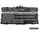 Samsung SM-P600 Replacement Battery, 3.8V, 6600mAh, Li-Polymer 3